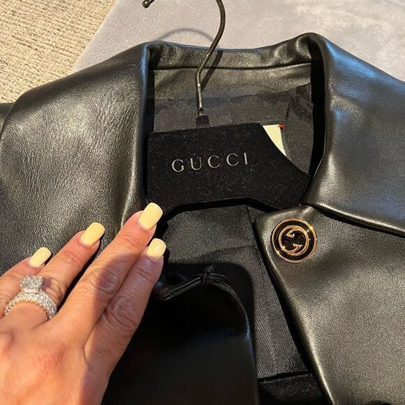 Ladies Gucci leather jacket - Picture 8 of 12